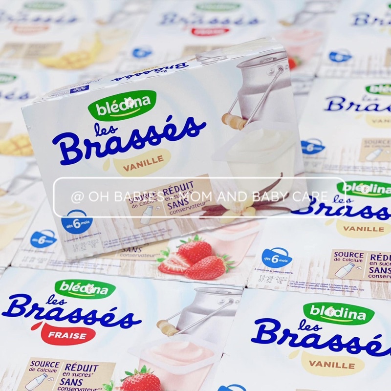 Sữa chua kem tươi Brasses Bledina Pháp  - Date mới nhất 2022