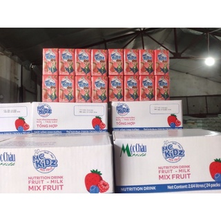Sữa Mộc Châu Kidz hộp 110ml  , cam, dâu, trái cây tổng hơp ( thùng 24 hộp)