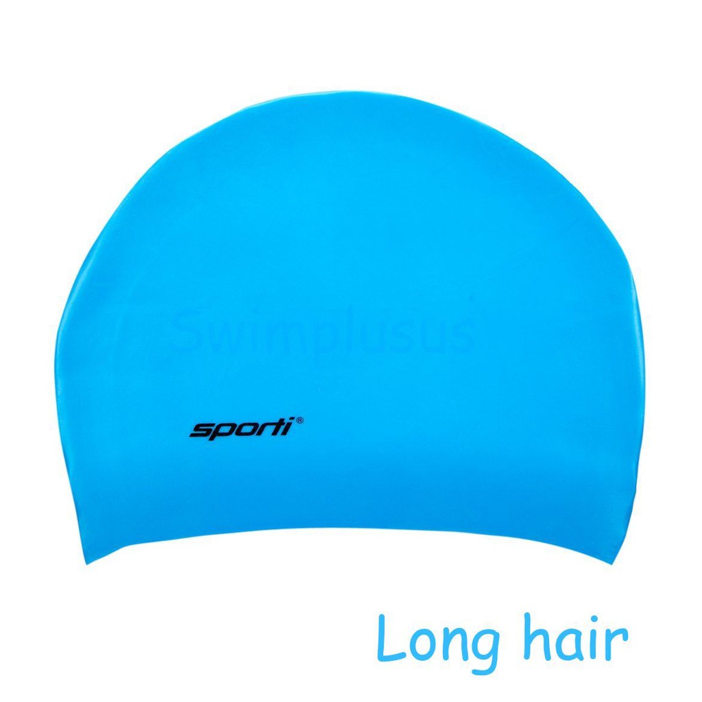 Mũ bơi long hair silicone chính hãng Sporti ( mũ cho nữ tóc dài)