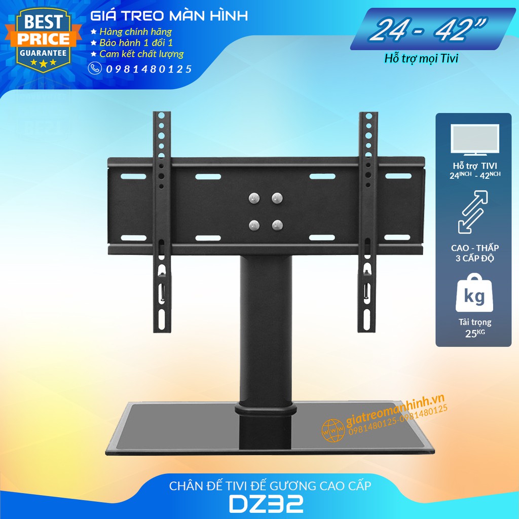 Chân Đế Tivi Đa Năng 26 - 40 Inch - Model: DZ32 - Mặt Kính Cường Lực - Sang Trọng - Cao Cấp