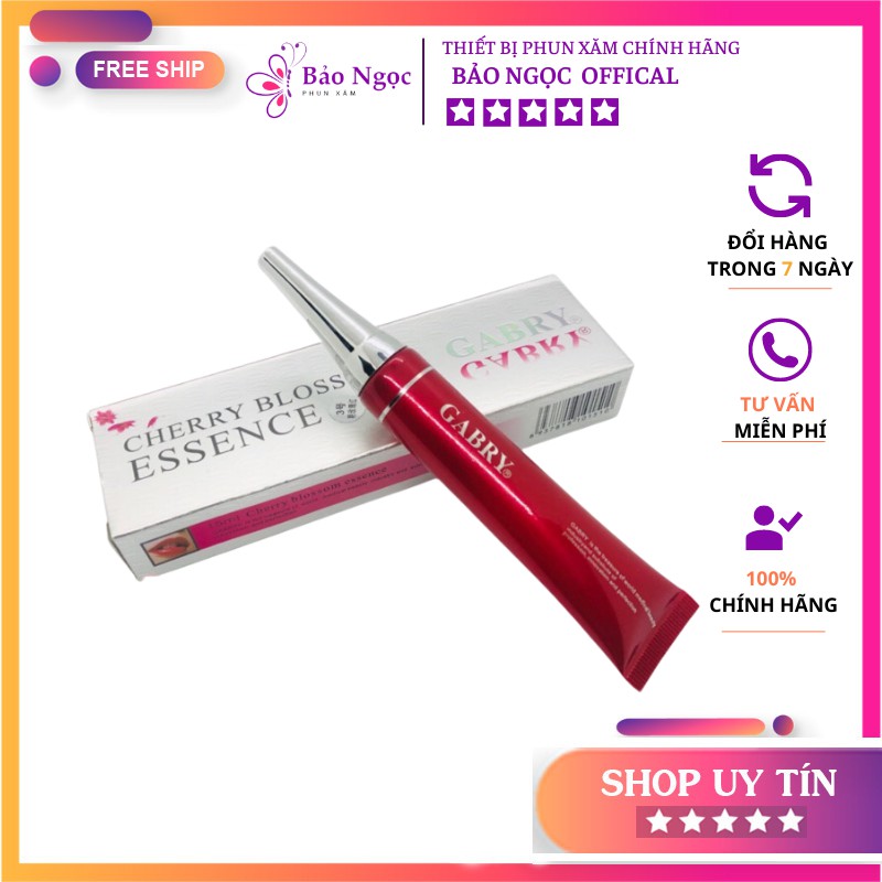 Dưỡng kích màu sau xăm môi Gabry đóng hộp dạng tuýt màu cam đỏ 15ml