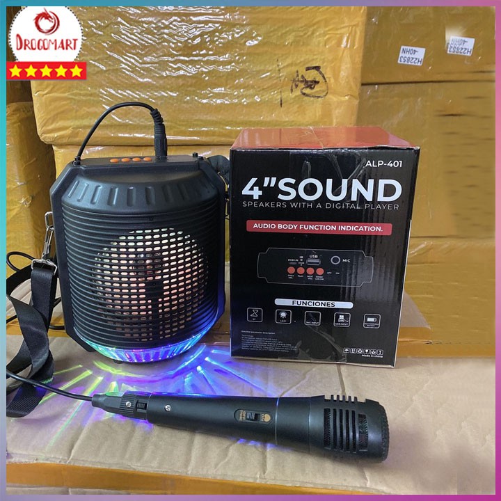 Loa Hát Karaoke ALP 401 Kết Nối Bluetooth Tặng Kèm Mic Hát_Bảo Hành 12 Tháng