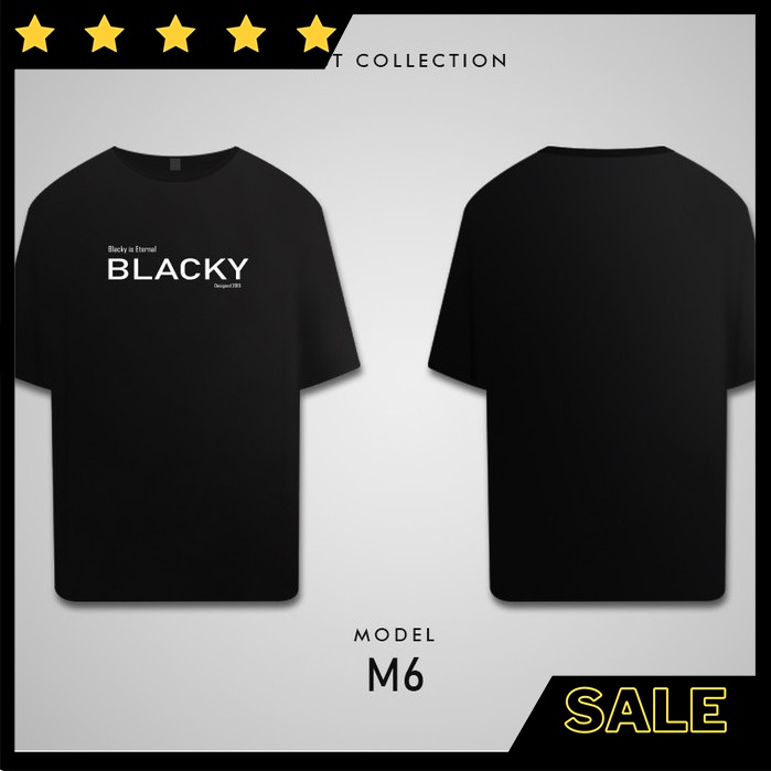 M6 Tee - Áo Thun Basic đen chữ trắng form rộng