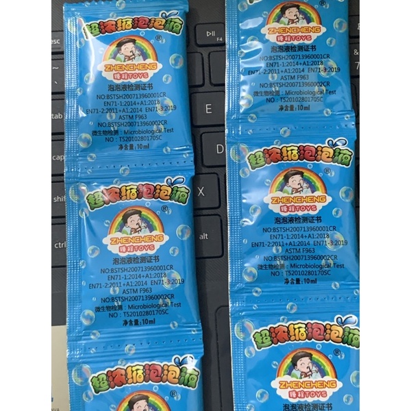 [RẺ VÔ ĐỊCH] Nước pha bong bóng xà phòng gói 10ml cho 100ml nước, đồ chơi thổi bong bóng cho bé gói 10ml.