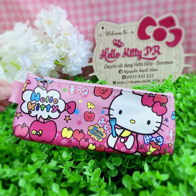 TÚI ĐỰNG BÚT VIẾT THƯỚC HELLO KITTY - DOREMON DORAEMON