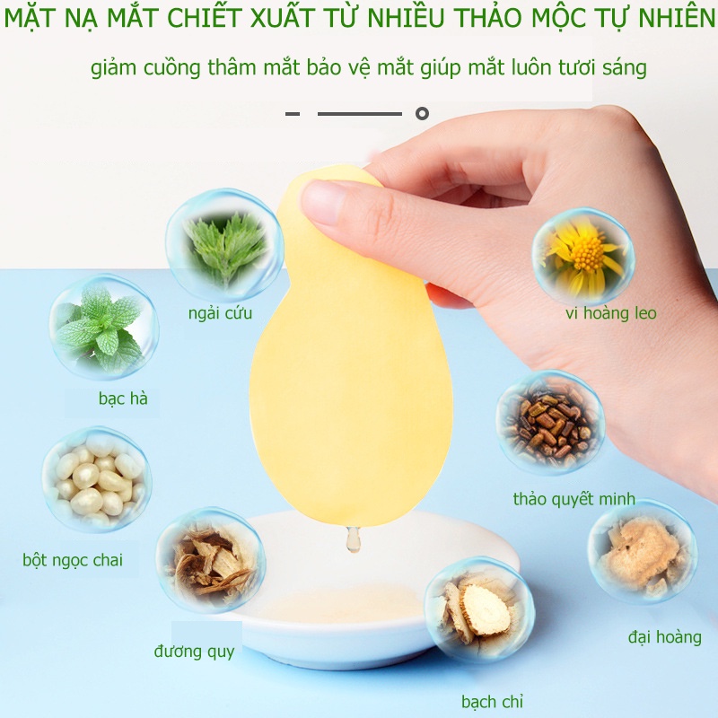 Mặt nạ mắt thảo dược chứa vitamin E hỗ trợ giảm nhức mỏi mắt, thâm mắt Naheca