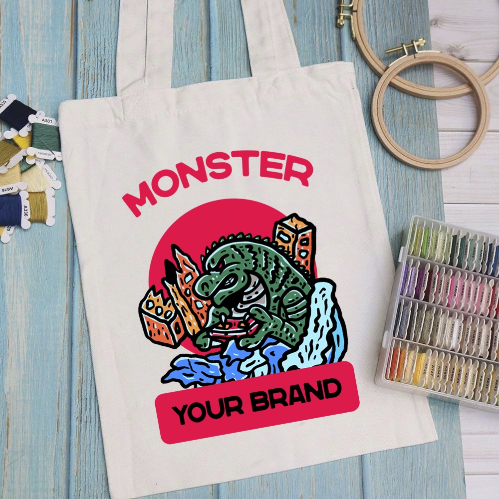 Túi vải túi Tote JAPAN - Mẫu 1 vải canvas dày đẹp cho nữ có khóa miệng đi học đi chơi. In hình theo yêu cầu