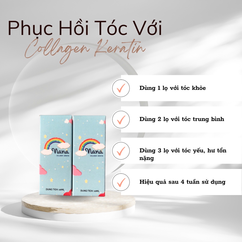 Tinh chất khoá màu Keratin Collagen dưỡng mềm tóc 10ml