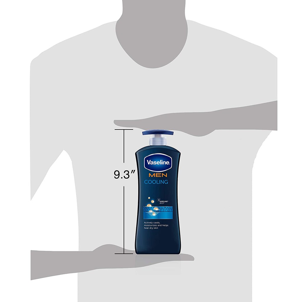 Kem dưỡng ẩm cho nam giới Vaseline Men Healing Moisture Body Lotion Cooling 600ml (Mỹ)