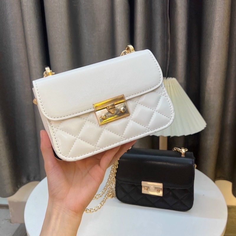 Túi Xách Nữ Đeo Chéo Khoá Miu, Túi Nữ Đeo Vai Trần Trám