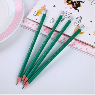 12 cây Bút Chì 2B, Bút chì xanh Conte Pháp Viết Chì Xanh học sinh có gôm tẩy HBB