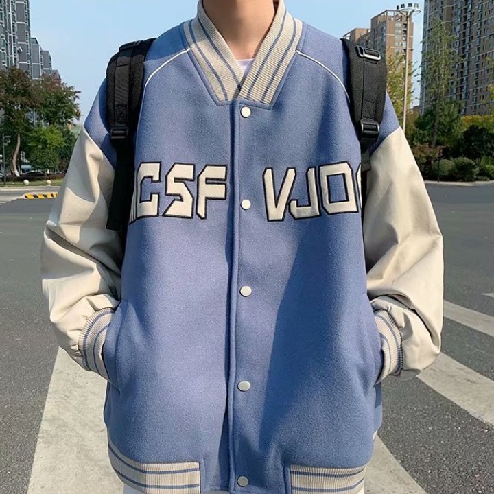 Áo khoác bóng chày dài tay thời trang năng động cho nam nữ