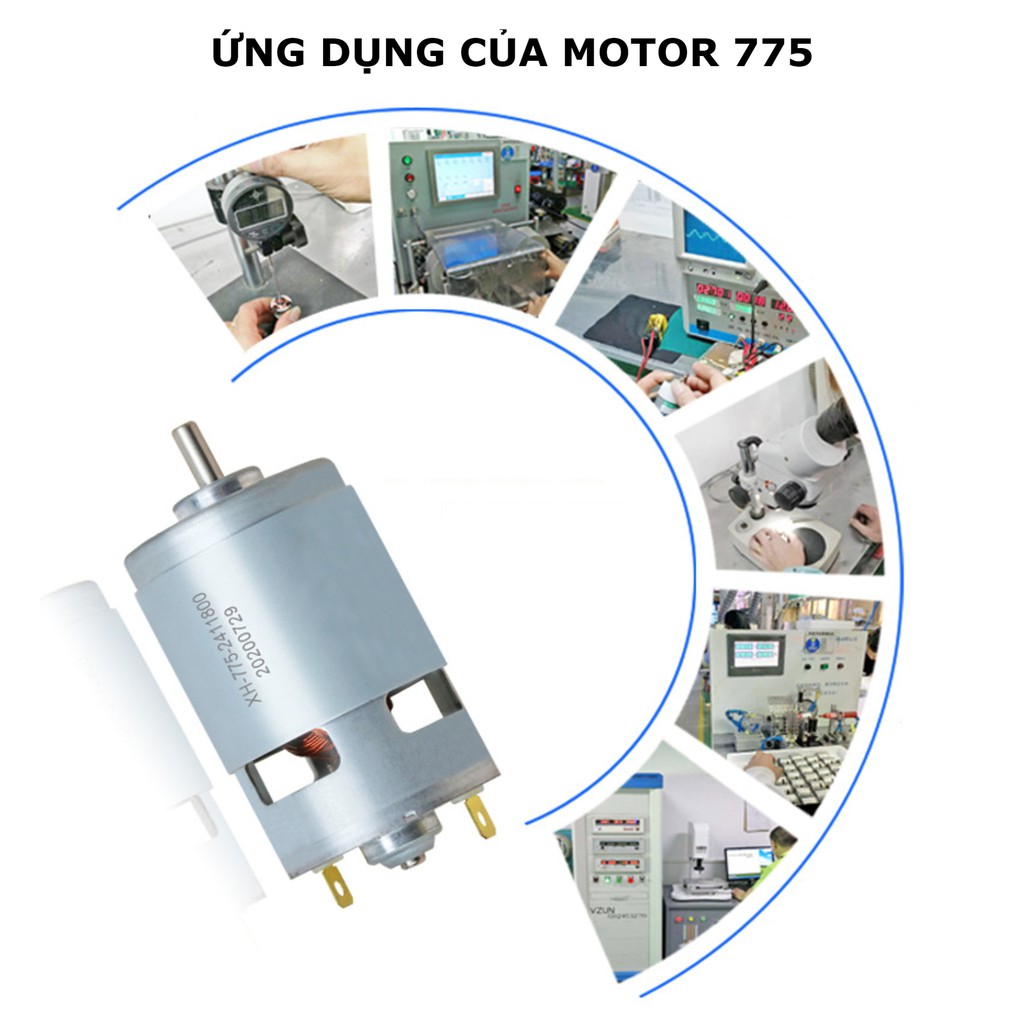 Motor DC 775 18V 16 răng trục tròn công suất cao