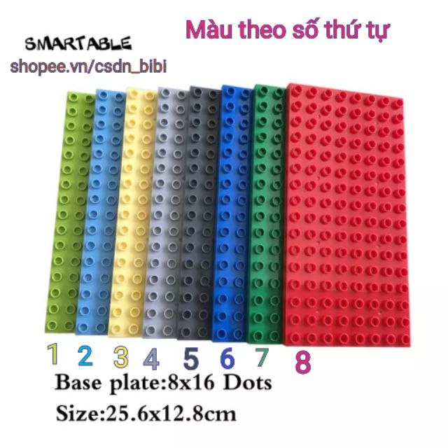 Gorock - tấm lót nền,tấm nâng tầng 128 (nhiều màu) tương thích lego duplo