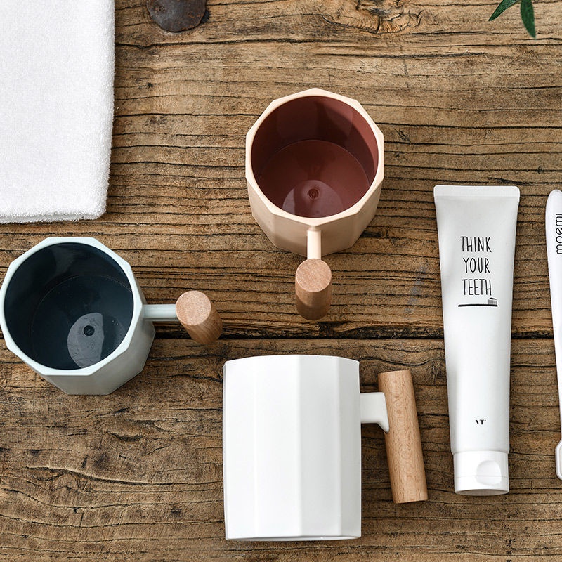 Cốc Nhựa Đựng Bàn Chải Đánh Răng Thiết Kế Đơn Giản Sáng Tạo Theo Phong Cách Hàn Quốc