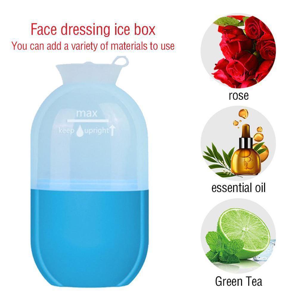 Khay Làm Đá Viên Bằng Silicone Loại Bỏ Bọng Mắt Chăm Sóc Da