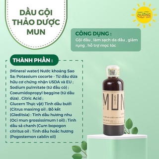 [ COMBO 2 CHAI ] Dầu Gội Bồ kết Mun Giảm Rụng Tóc, Hỗ Trợ Móc Tóc Hiệu Quả- HTX Sinh Dược 100ml