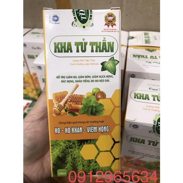 Siro Kha tử thần Cao lá thường xuân Thiên môn hỗ trợ giảm ho tiêu đờm hỗ trợ phế quản hiệu quả