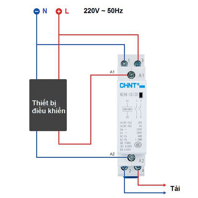 Khởi động từ 1 pha CHINT NCH8 - 25A/220V (Contactor)