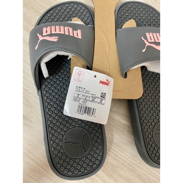 DÉP PUMA XÁM LOGO BÁO HỒNG CỰC XINH♥️Sẵn Size 8