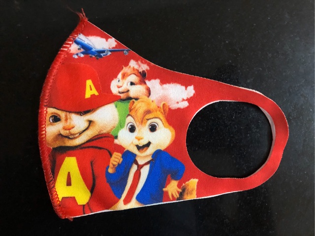 Set 10 khau trang trẻ em vải in 3D