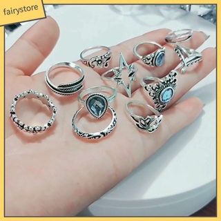 _Set 11 nhẫn đính đá phong cách cổ điển