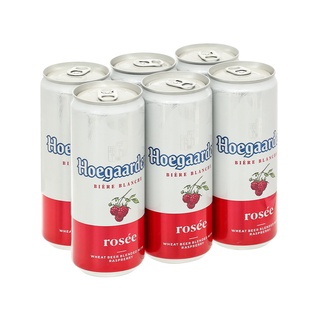 6 lon bia Hoegaarden Rosée 330ml
