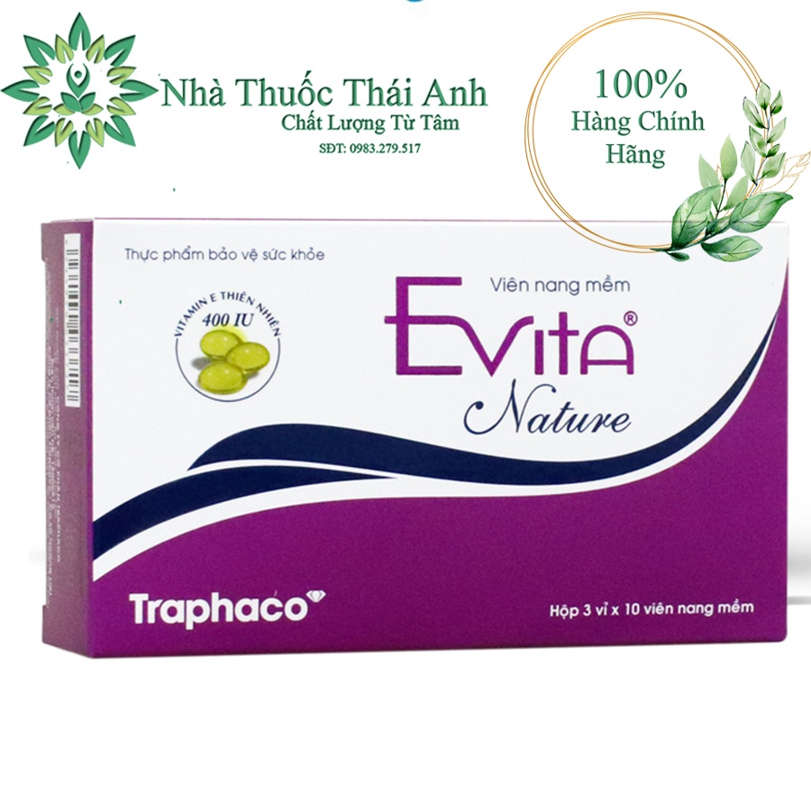 Viên Uống Evita Nature Bổ Sung Vitamin E Traphaco Hộp 30 Viên