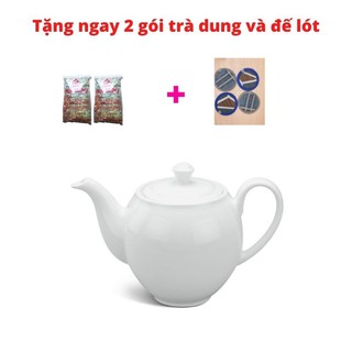 Bình trà Camellia Trắng với 3 dung tích 0.5 L, 0.8 L, 1.1 L