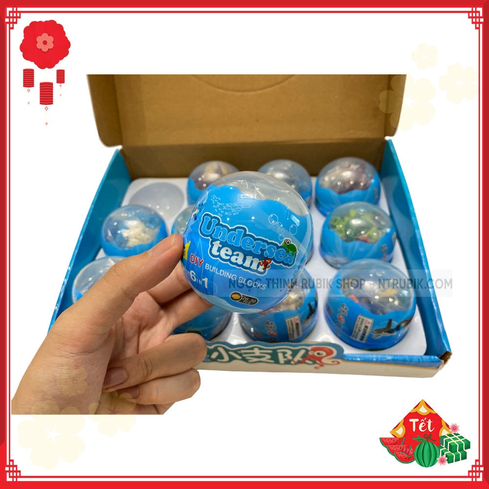 Đồ chơi Xếp Hình Trong Trứng - Đồ chơi lắp ráp mô hình - Undersea Team  (giao ngẫu nhiên)