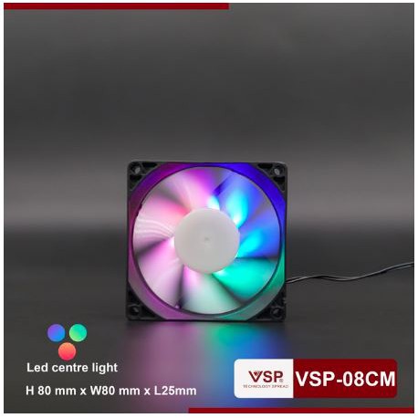 SIEU KHUYẾN MẠI Quạt Fan VSP V08 LED - Tặng Kèm 4 Ốc