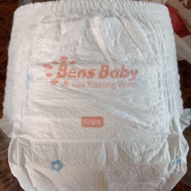 Bens Baby Size bỉm quần  Size M (6-11kg) 40 miếng Size L (9-14kg) 36 miếng Size XL(12-17kg) 32 m,Size XXL(17-23kg) 30m