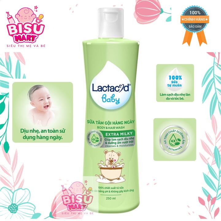 Sữa Tắm Gội Trẻ Em Lactacyd Milky 250ml