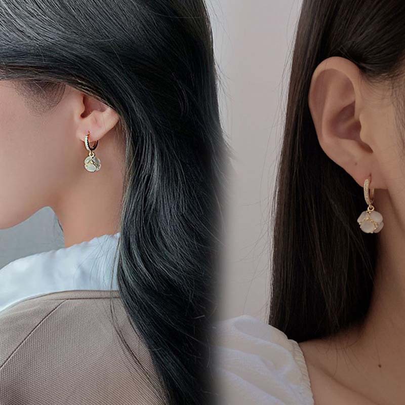 Bông Tai Đính Đá Opal JP5