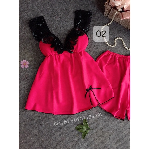 🌸ĐỒ NGỦ VOAN VIỀN REN BÈO XẺ TÀ CÓ MÚT🌸