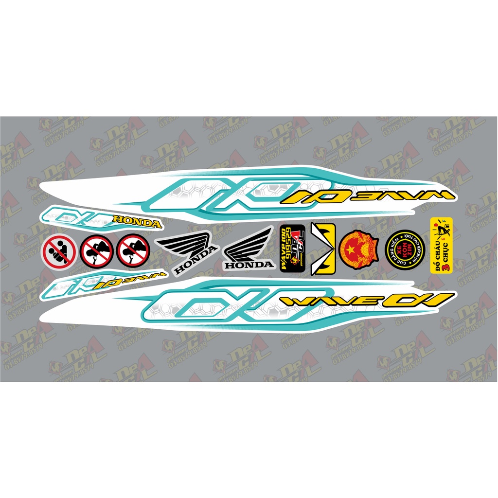 Tem rời Wave a 50 - 100 cc Đời 2006-2016 Mẫu Alpha zin 2021  919529