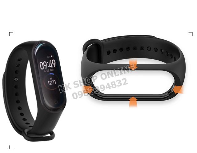 Dây đeo cao su thay thế cho Xiaomi Miband 3 Xiaomi Miband 4 chất lượng cao