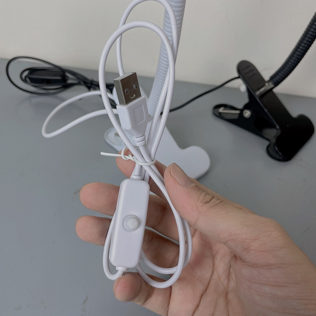 Đèn kẹp bàn LILY siêu sáng chống cận , Đèn học làm việc đọc sách làm nail nối mi phong cách hiện đại nguồn USB