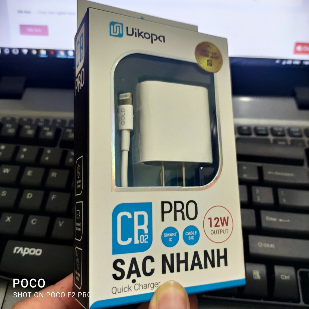 Bộ sạc nhanh Vikopa 12w CB02 pro dành cho iphone giá rẻ chính hãng