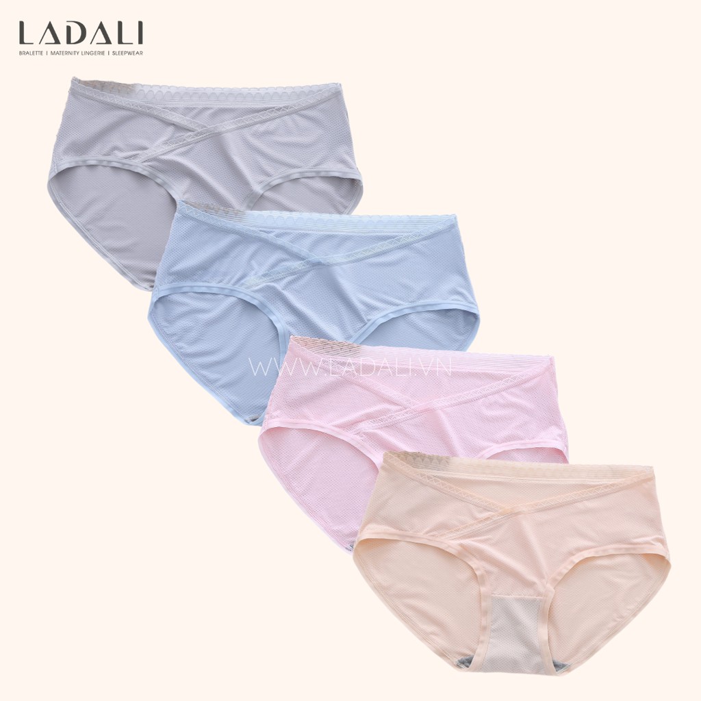 Quần Lót Bầu Sau Sinh Cotton Cạp Chéo Kháng Khuẩn Thông Hơi Co Giãn Tốt - Hàng Cao Cấp Ladali