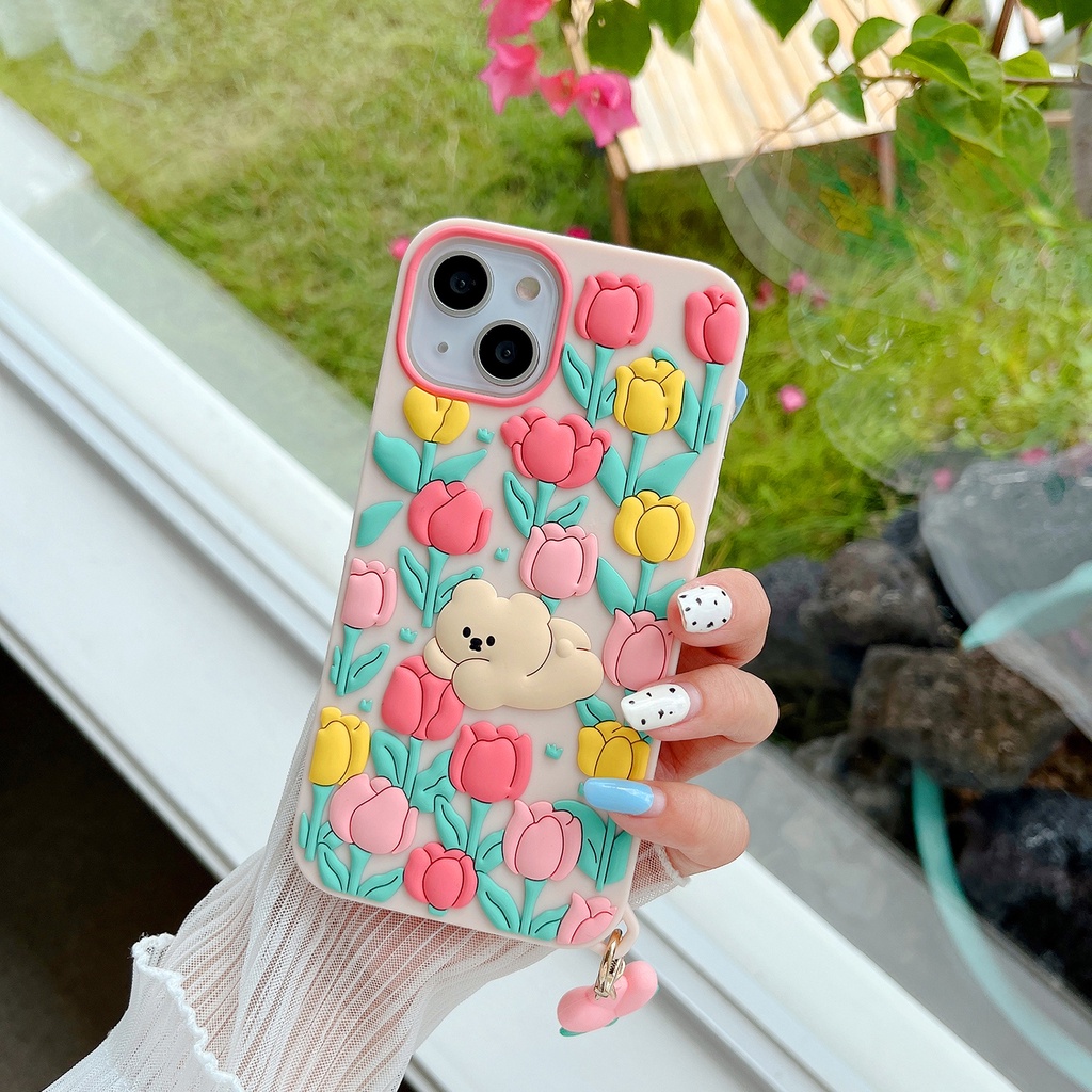 Ốp Điện Thoại Silicone Mềm Chống Sốc In Hình Gấu Hoạt Hình Cho iPhone 13 12 11 Pro Max XR XS Max 6 7 8 Plus