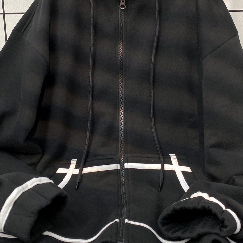 Áo Khoác Hoodie Phối Zip LINE Chạy Nổi Vải Nỉ Bông Dày Dặn - Tuni Store | BigBuy360 - bigbuy360.vn