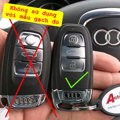 Bao da chìa khoá Audi A3, A4, A5, A6, A7, A8, A4L, A6L, Q5, Q7 handmade da thật 001