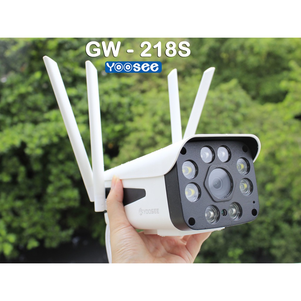 Camera Ip Wifi Ngoài Trời Yoosee GW-218S - 4 Râu Bắt Wifi Cự Mạnh Full HD 1080P - Có Màu Ban Đêm - Hàng Chính Hãng