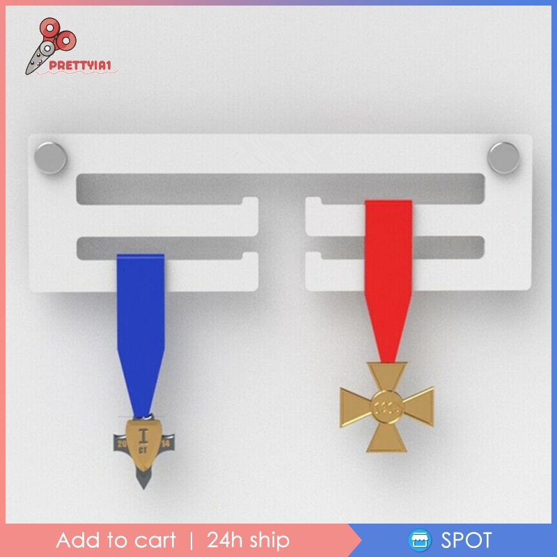 [Prettyia1] Giá Treo Trưng Bày Huy Chương 3 Màu Acrylic / Giá Đỡ / Giá Đỡ Kèm Ốc Vít