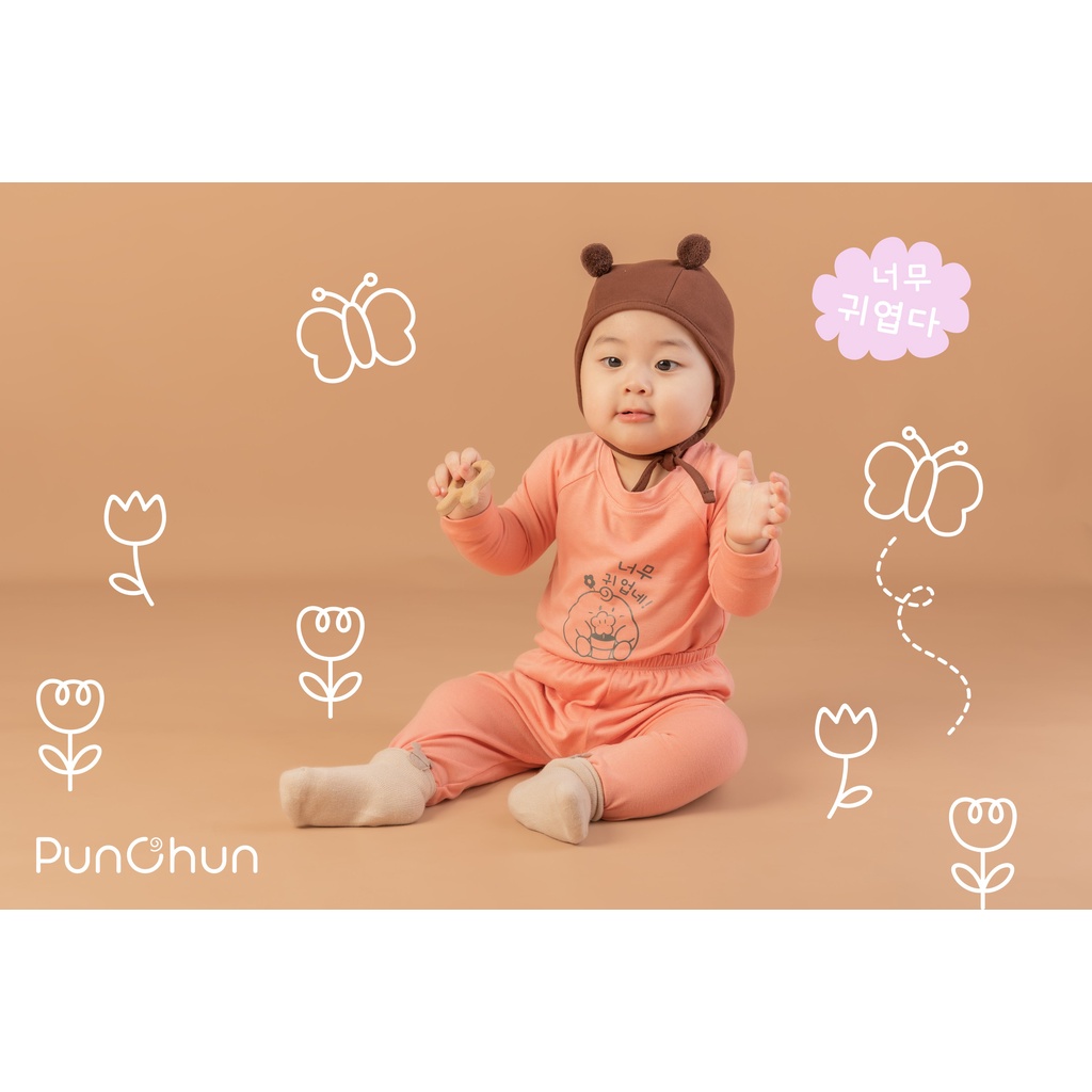 Punchun bộ dài tay raglan cho bé, dành cho bé từ 3 tháng 5 tuổi AW22D2205