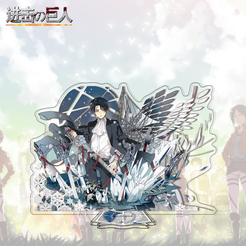Mô hình nhân vật mica standee LEVI Attack on Titan in hình anime chibi trang trí trưng bày