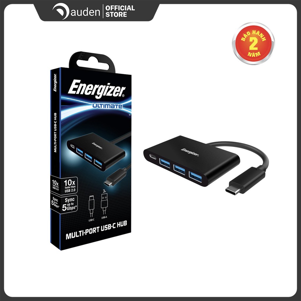 Bộ chuyển USB-C 3.1 Hub Energizer 3USB-A/1USB-C - HC304AC