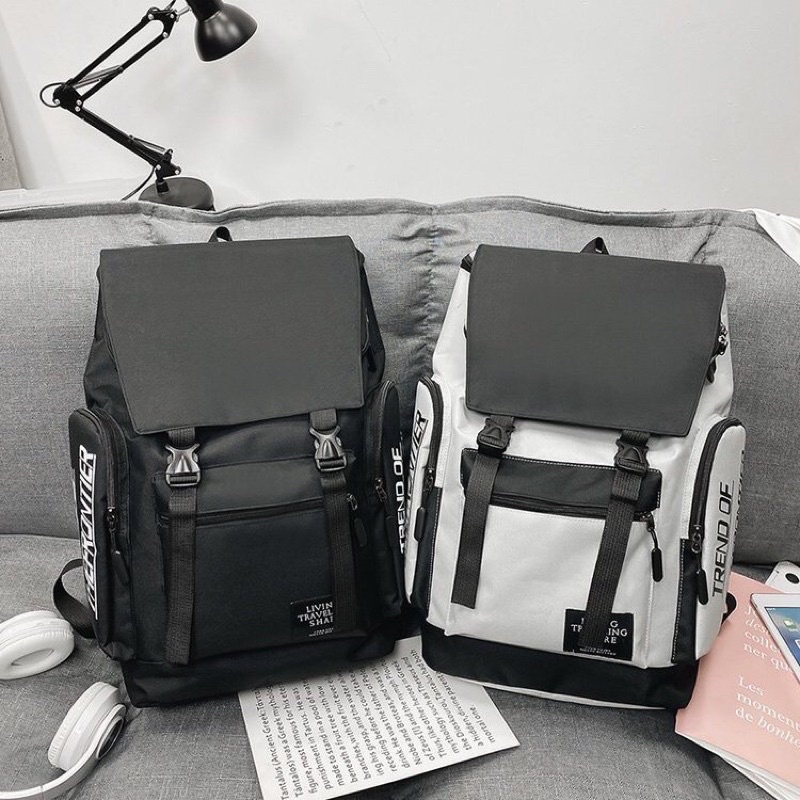 Balo Laptop Thời Trang Backpack Vải Chống Thấm Cao Cấp 2810 Clothes Shop - Balo Laptop Đi Học Đi Chơi Ulzzang Unisex