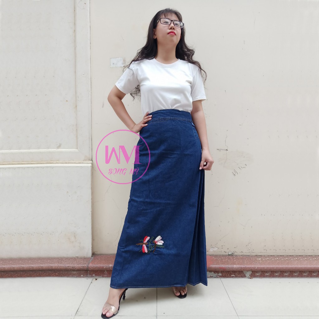 Váy Chống Nắng Jean Cao Cấp Có Thêu Họa Tiết Song Mỹ Shop | BigBuy360 - bigbuy360.vn